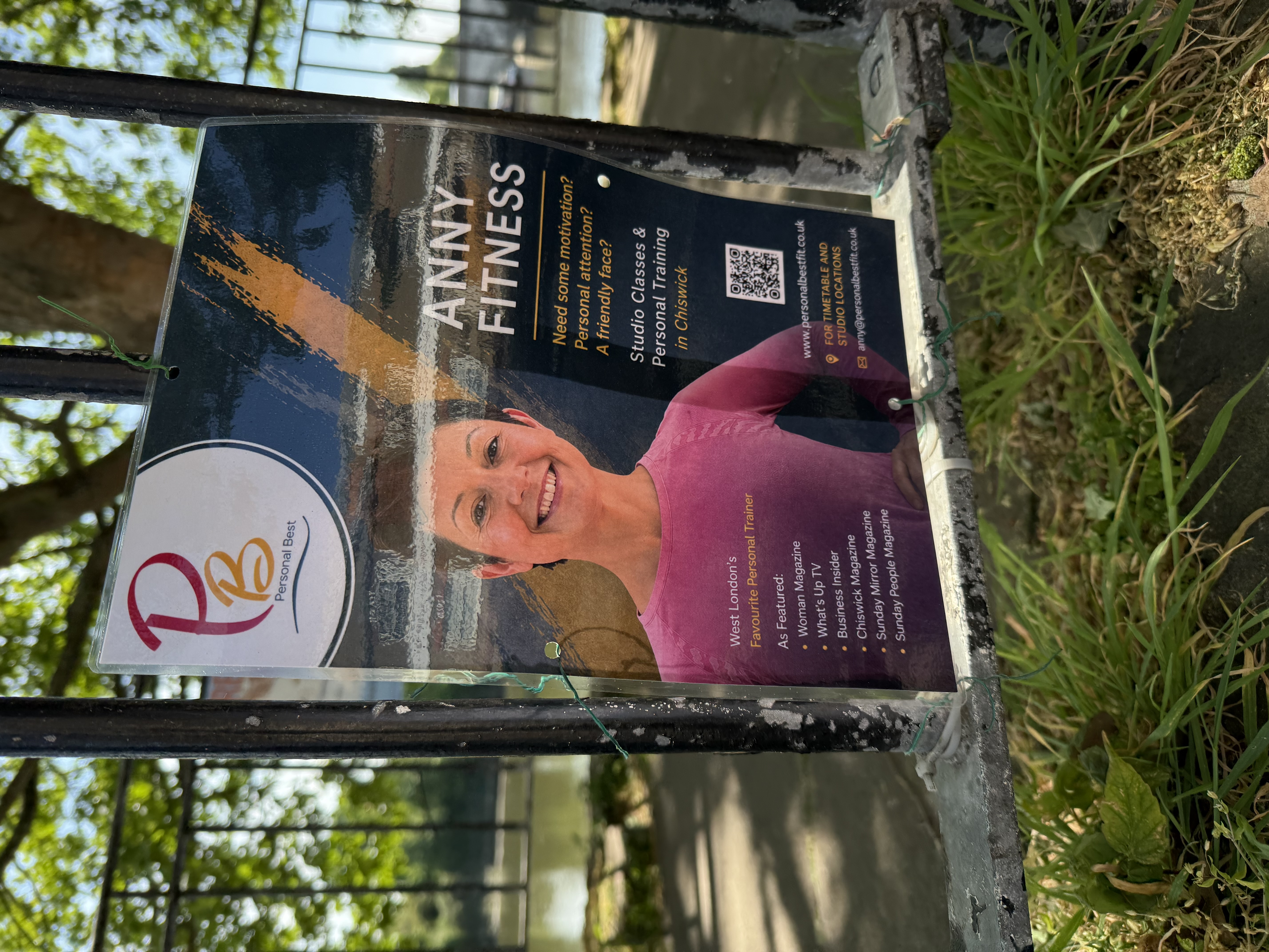 Anny Fitness poster spotted near Brentford stadium on Saturday